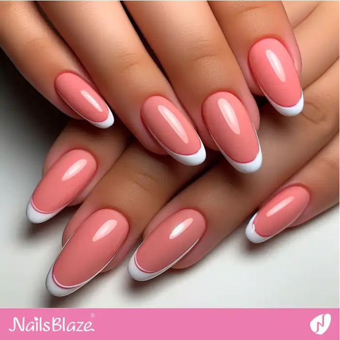 Peach Fuzz Micro French Nail Design | Color of the Year 2024 - NB1723